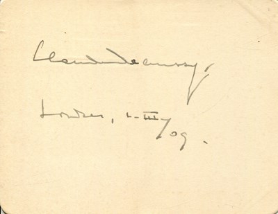 Lot 556 - DEBUSSY CLAUDE: (1862-1918)