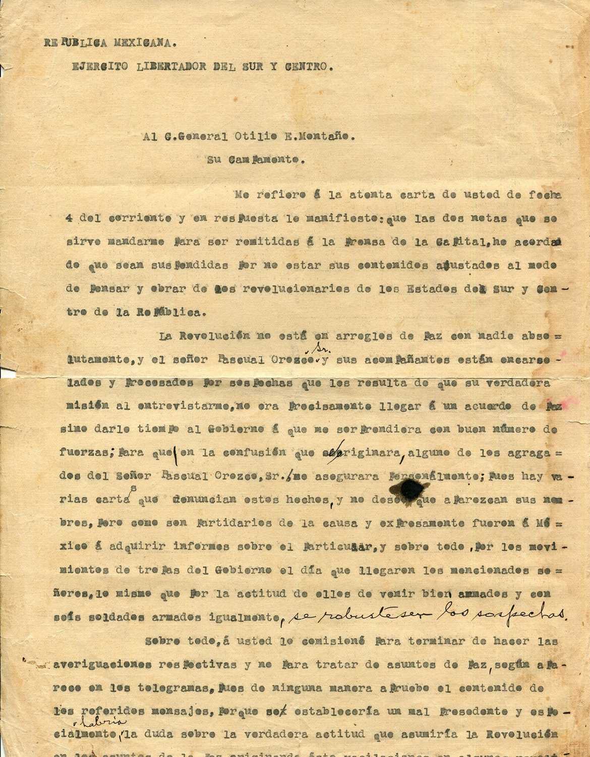 Lot 1715 - ZAPATA EMILIANO: (1879-1919)