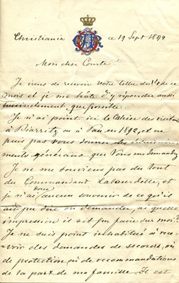 Lot 1599 - OSCAR II: (1829-1907)