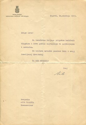 Lot 1462 - PAVELIC ANTE: (1889-1959)