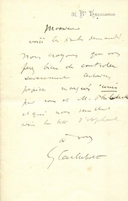 Lot 926 - CAILLEBOTTE GUSTAVE: (1848-1894)