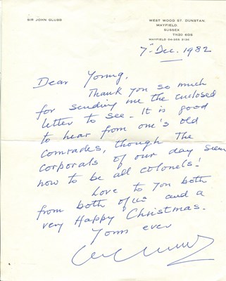 Lot 1429 - GLUBB JOHN: (1897-1986)