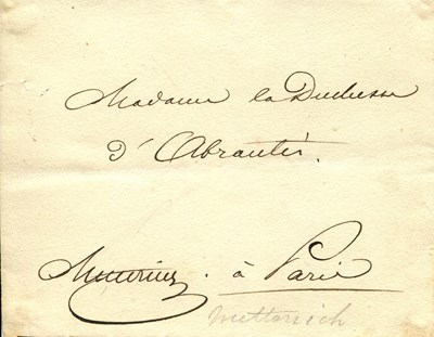 Lot 1644 - METTERNICH KLEMENS VON: (1773-1859)