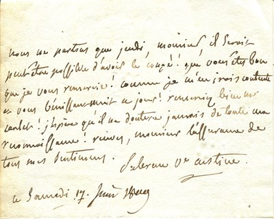 Lot 1285 - SABRAN DELPHINE DE: (1770-1826)