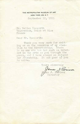 Lot 1315 - RORIMER JAMES (1905-1966)