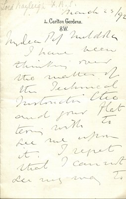 Lot 1198 - RAYLEIGH BARON: (1842-1919)