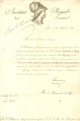 Lot 1066 - LAMARTINE ALPHONSE DE: (1790-1869)