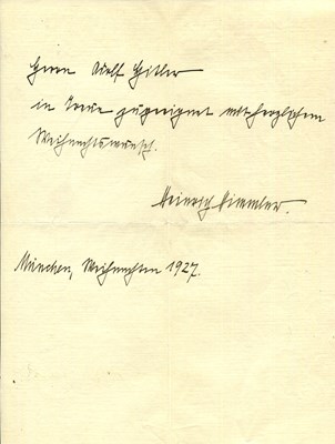 Lot 1506 - HIMMLER HEINRICH: (1900-1945)