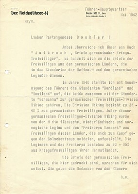 Lot 1493 - HIMMLER HEINRICH: (1900-1945)