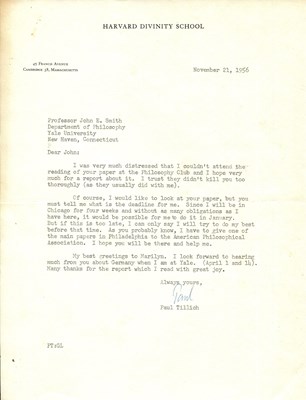 Lot 1261 - TILLICH PAUL: (1886-1965)