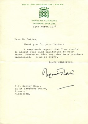 Lot 1686 - THATCHER MARGARET: (1925-2013)