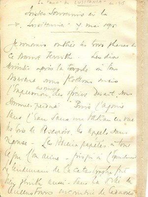 Lot 1310 - [LUSITANIA]