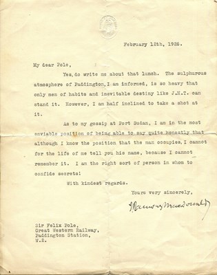 Lot 1681 - MACDONALD JAMES RAMSAY: (1866-1937)