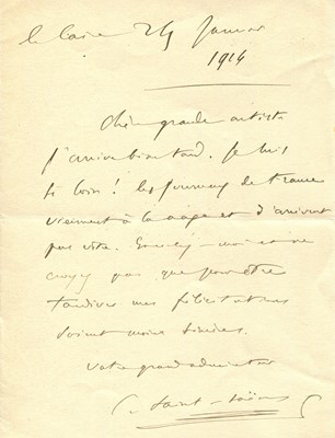 Lot 553 - SAINT-SAENS CAMILLE: (1835-1921)