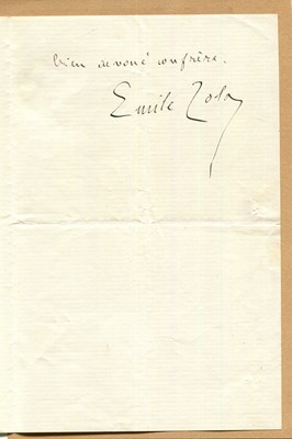 Lot 692 - ZOLA EMILE: (1840-1902)