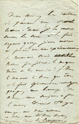 Lot 1075 - HUGO VICTOR: (1802-1885)