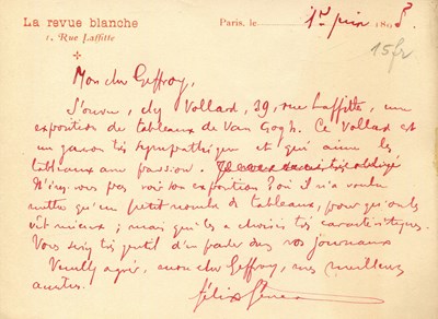 Lot 962 - FÉNÉON FÉLIX: (1861-1944)