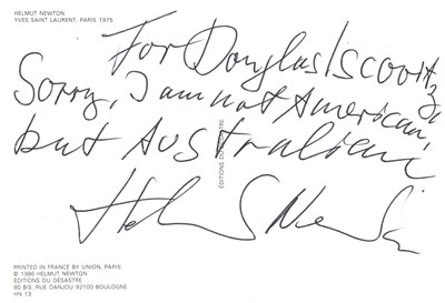 Lot 1041 - NEWTON HELMUT: (1920-2004)