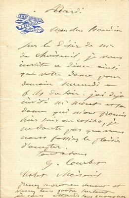 Lot 919 - COURBET GUSTAVE: (1819-1877)