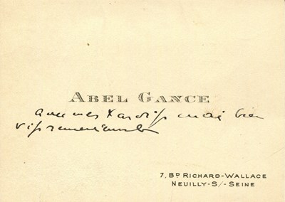 Lot 1353 - GANCE ABEL: (1889-1981)
