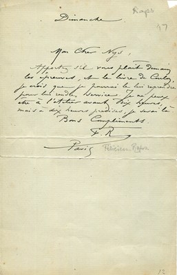 Lot 974 - ROPS FELICIEN: (1833-1898)