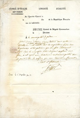 Lot 1522 - BRUNE GUILLAUME MARIE ANNE: (1763-1815)