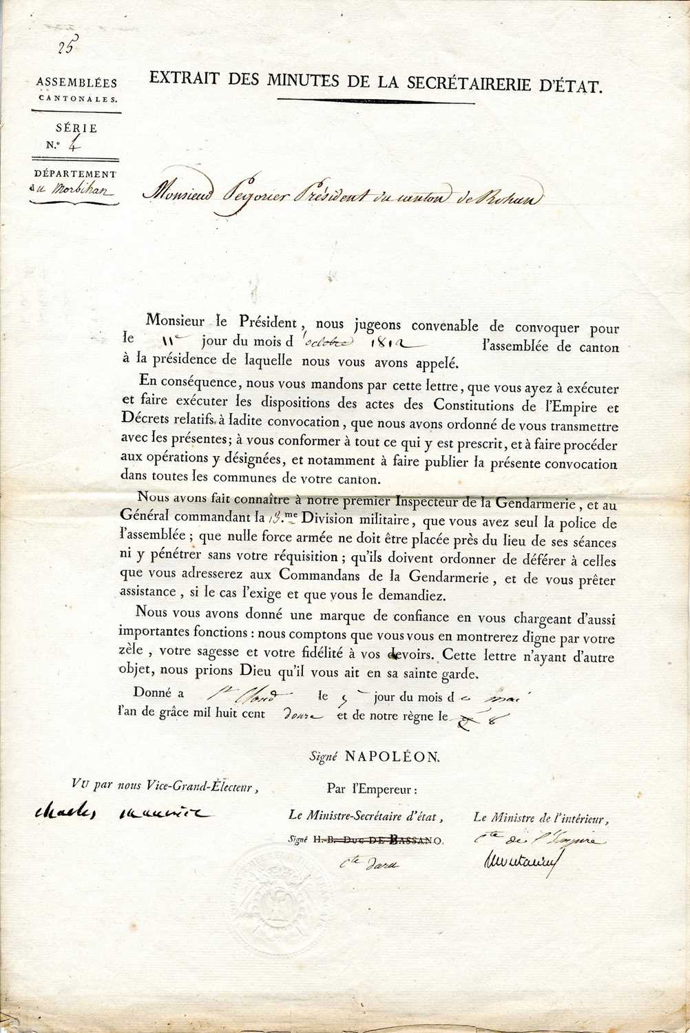 Lot 1533 - TALLEYRAND-PÉRIGORD CHARLES MAURICE DE: (1754-1838)