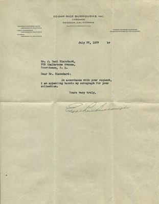 Lot 1131 - BURROUGHS EDGAR RICE: (1875-1950)