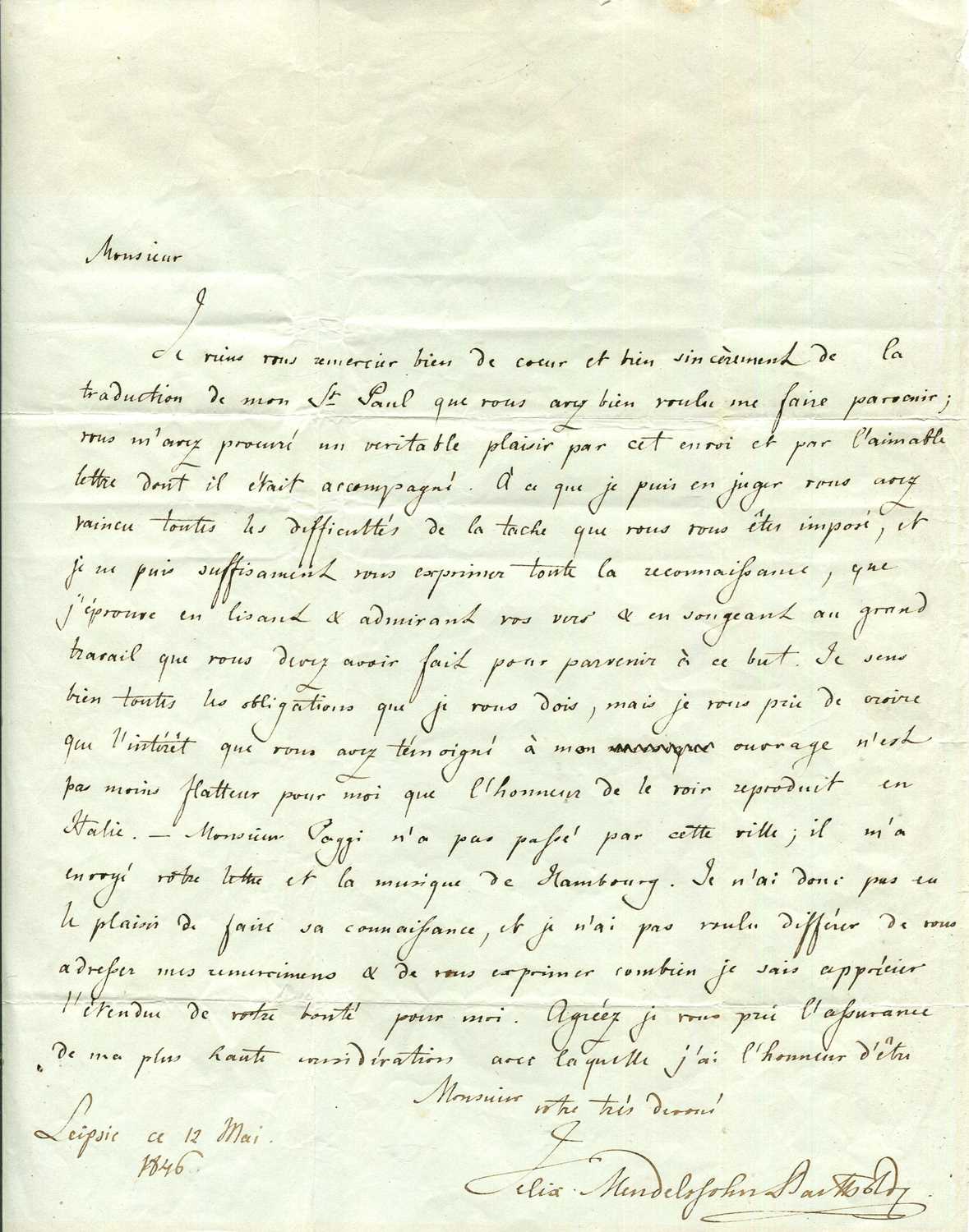 Lot 580 - MENDELSSOHN BARTHOLDY FELIX: (1809-1847)