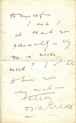 Lot 1108 - WILDE OSCAR: (1854-1900)