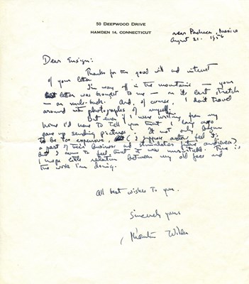 Lot 1139 - WILDER THORNTON: (1897-1975)