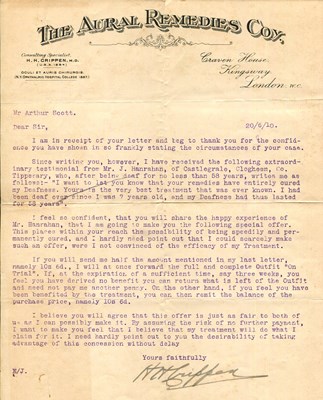 Lot 1305 - CRIPPEN DR. H. H.: (1862-1910)