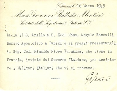 Lot 1252 - PAUL VI: (1897-1978)