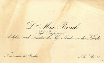 Lot 1338 - [BRUCH MAX]: (1838-1920)