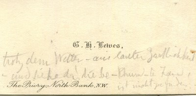 Lot 1345 - LEWES GEORGE HENRY: (1817-1878)