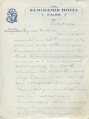 Lot 1279 - [CARTER HOWARD]: (1874-1939)