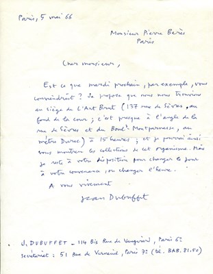 Lot 970 - DUBUFFET JEAN: (1901-1985)