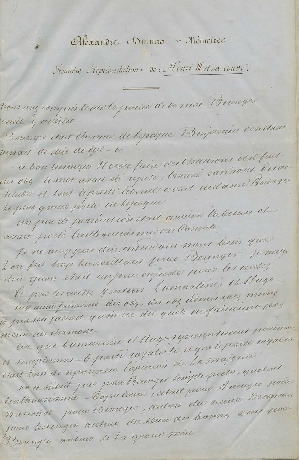 Lot 1071 - DUMAS ALEXANDRE: Pere (1802-1870)