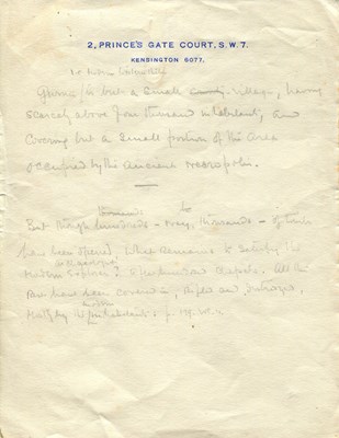 Lot 1280 - CARTER HOWARD: (1874-1939)