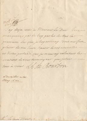 Lot 1560 - LOUIS AUGUSTE DE BOURBON, DUKE OF MAINE: (1670-1736)