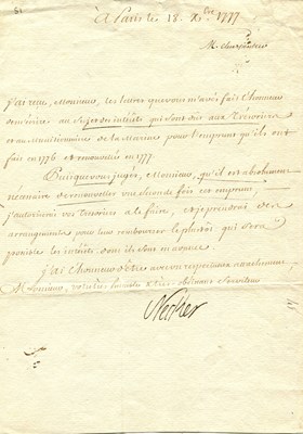 Lot 460 - NECKER JACQUES: (1732-1804)